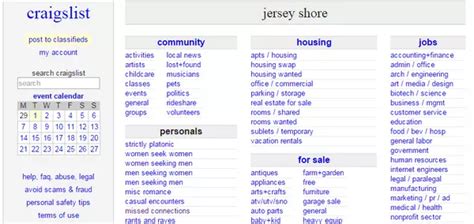 see also. . Craigslist jersey shore new jersey
